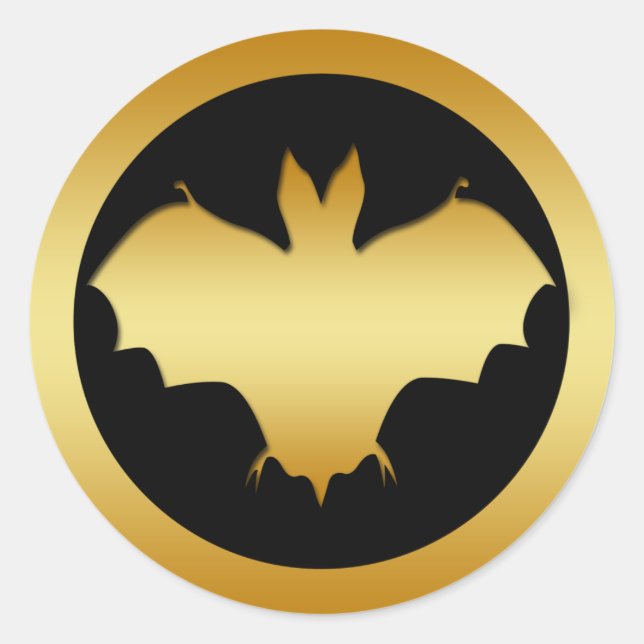 STICKER ROND BAT D'OR (Devant)