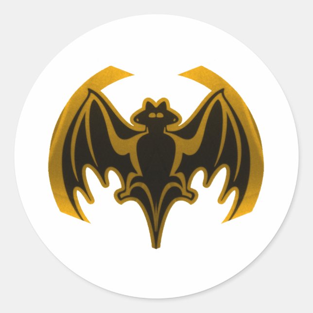 Sticker Rond Bat Gold Le MUSÉE Zazzle Cadeaux (Devant)