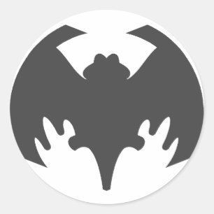 Sticker Rond Bat Grey Le MUSÉE Zazzle Cadfts