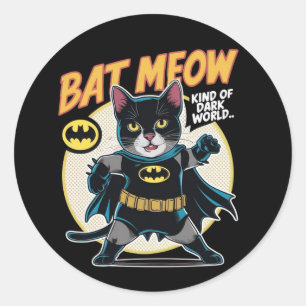 Sticker Rond BAT Meow