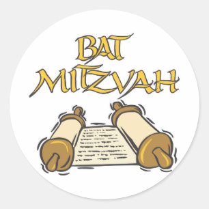 Sticker Rond Bat mitzvah