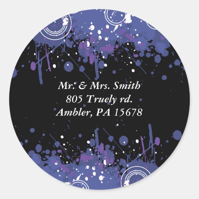 Sticker Rond Bat mitzvah de la barre de guitare acoustique auto (Devant)