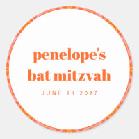 Bat mitzvah de typographie Orange