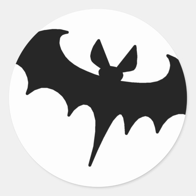 Sticker Rond Bat noir (Devant)