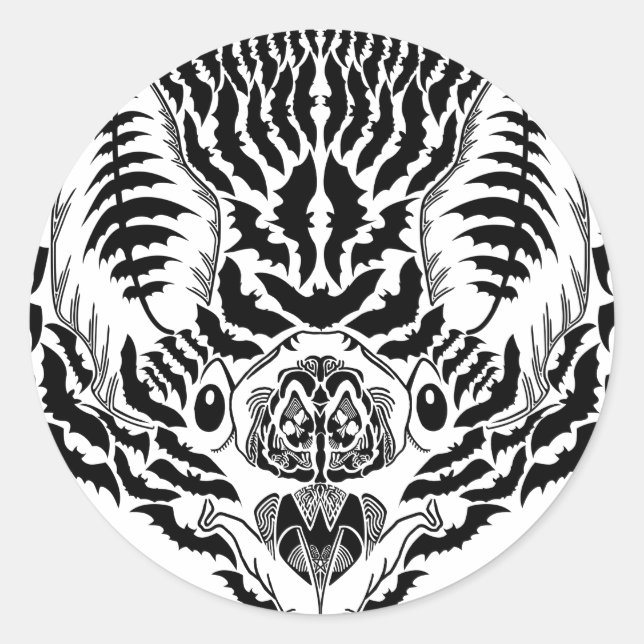 Sticker Rond Bat Spirit Animal (Devant)