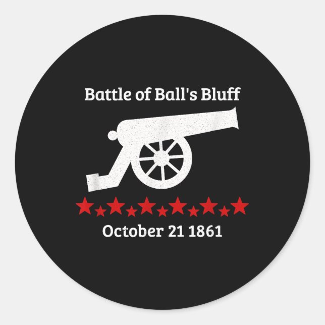 Sticker Rond Bataille De Bluff Virginia Batailles Civiles Guerr (Devant)