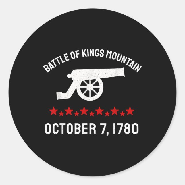 Sticker Rond Bataille De Kings Mountain Révolution révolutionna (Devant)