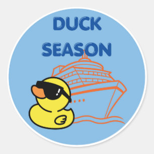 Sticker Rond Bateau de croisière canard