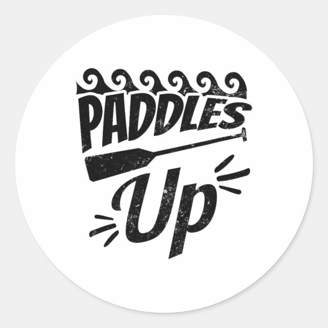 Sticker Rond Bateau Dragon Design Paddup (Devant)
