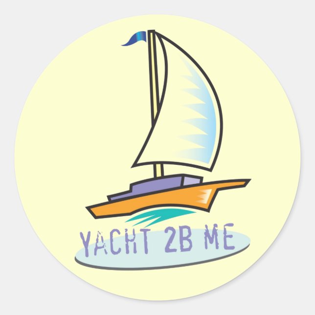 Sticker Rond Bateau du logo Tot Spot_Yacht 2B Me™ (Devant)
