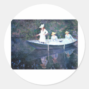 Sticker Rond Bateau pour femmes - Claude Monet