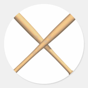 Sticker Rond Bateaux de baseball croisés