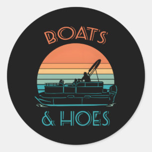 Sticker Rond Bateaux Et Hoes Captains Bateau Pontoon Propriétai
