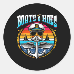 Sticker Rond Bateaux Et Putes Amoureux De Bateau Croisière En B