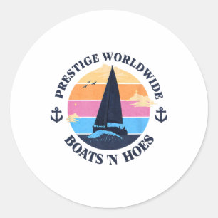 Sticker Rond Bateaux N Hoes Drôle Rétro Comédie Film Bateau 