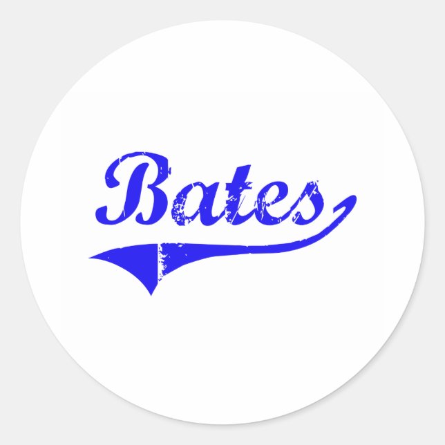 Sticker Rond Bates Nom de famille Style classique (Devant)