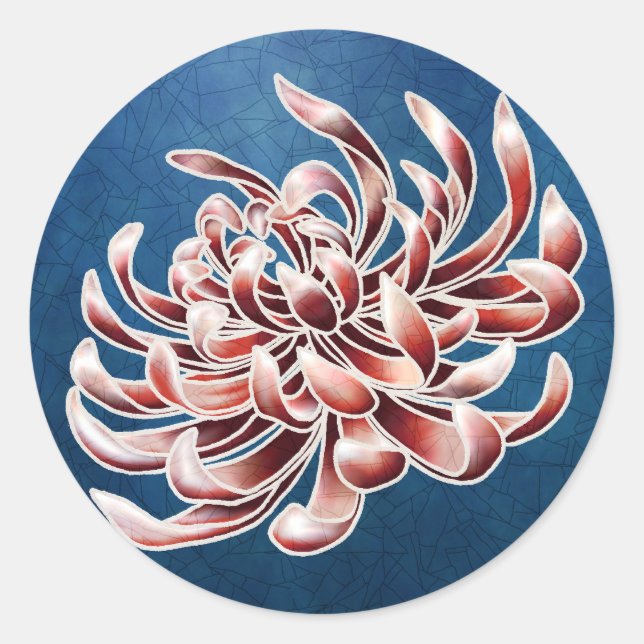 Sticker Rond Batik Chrysanthemum (Devant)