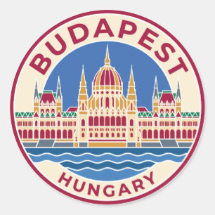 Sticker Rond Bâtiment du Parlement de Budapest Hongrie