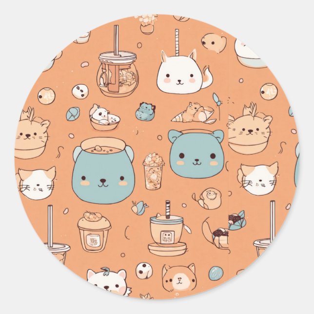 STICKER ROND BÂTIMENT ESTHÉTIQUE ET FUNKY (Devant)