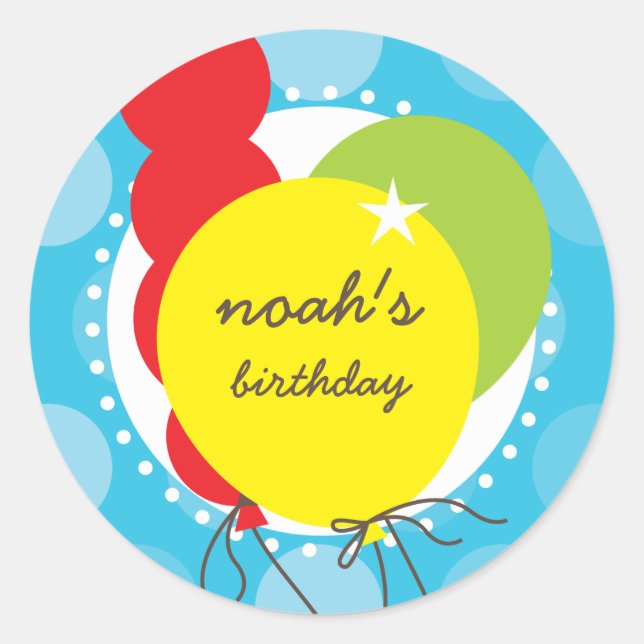 Sticker Rond BÂTIMENTS :: ballons 3 (Devant)