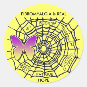 STICKER ROND BÂTIMENTS DE FIBROMYALGIE