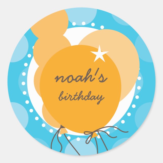 Sticker Rond BÂTIMENTS DE LA PARTIE :: ballons 2 (Devant)