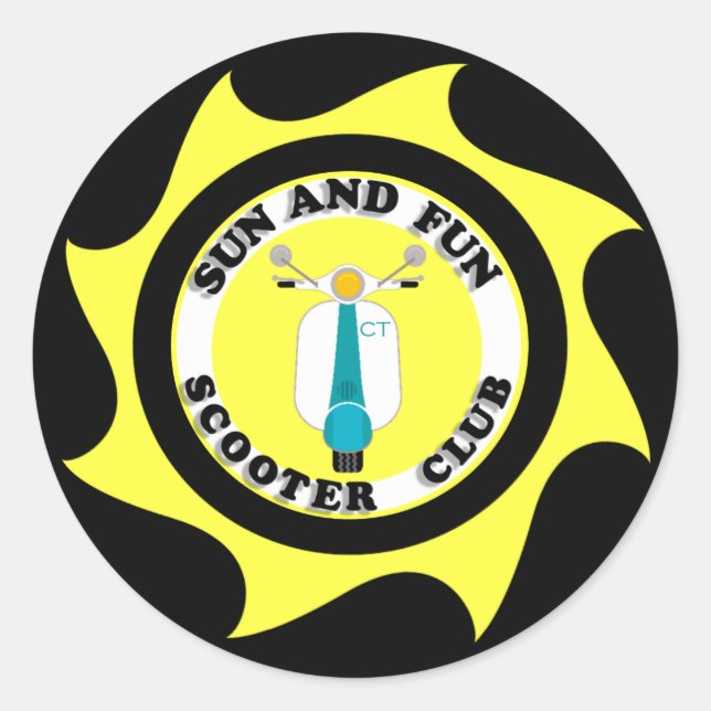 STICKER ROND BÂTIMENTS DE SOLEIL ET DE PLAISIR (Devant)