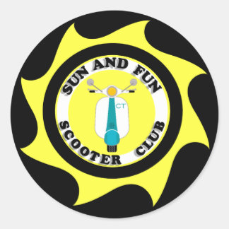 STICKER ROND BÂTIMENTS DE SOLEIL ET DE PLAISIR