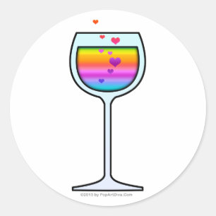 STICKER ROND BÂTIMENTS EN VERRE VIN