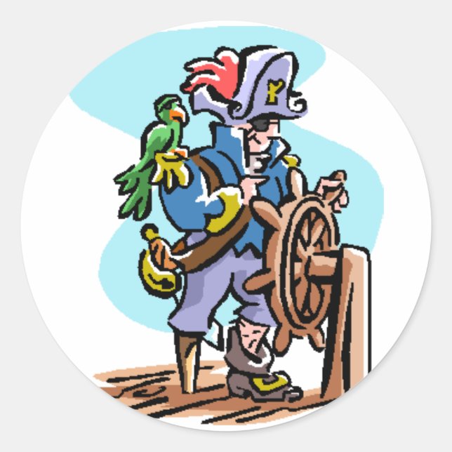 STICKER ROND BÂTIMENTS - PIRATE (Devant)