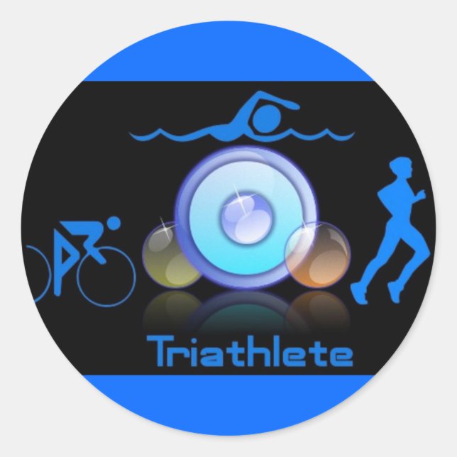 STICKER ROND BÂTIMENTS TRIATHLÈTES (Devant)