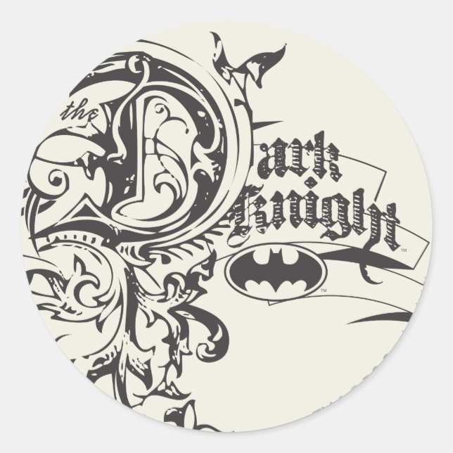 Sticker Rond Batman Dark Knight | Logo d'organisation (Devant)