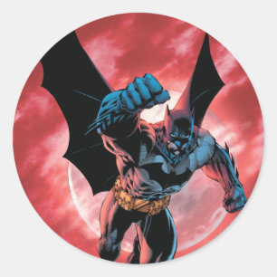 Sticker Rond Batman Firey Sky