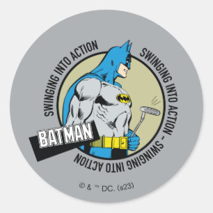 Sticker Rond Batman Golfing - Passage En Action