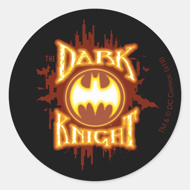 Sticker Rond Batman | Le Chevalier sombre (Devant)