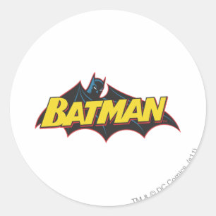 Sticker Rond Batman   Logo de l'ancienne école