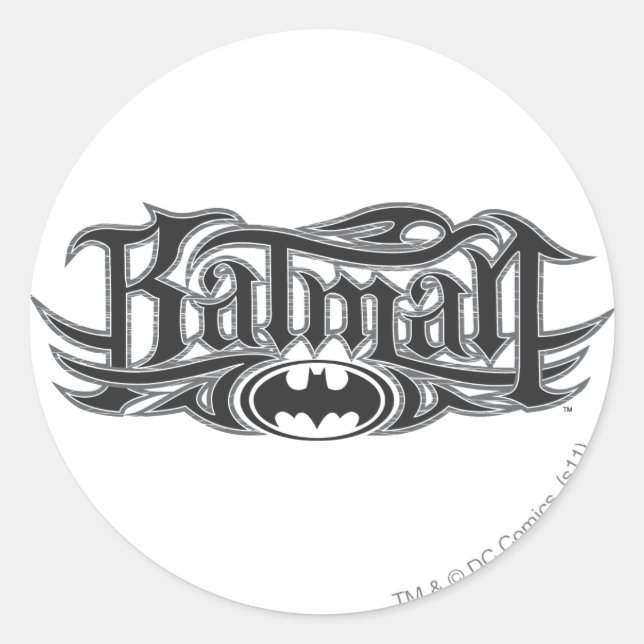 Sticker Rond Batman | Logo stylisé (Devant)