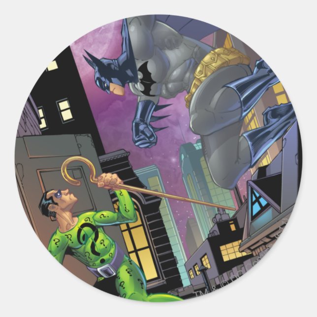 Sticker Rond Batman - Riddler (Devant)