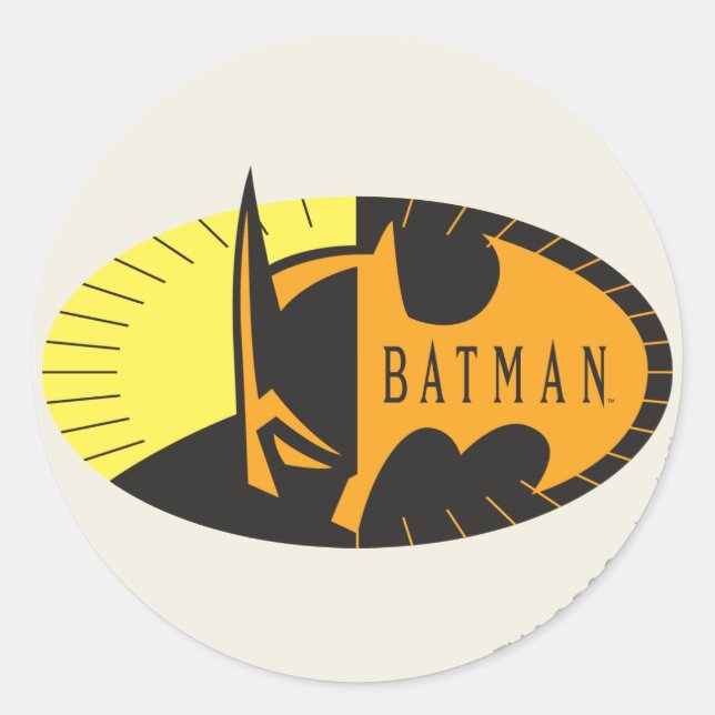 Sticker Rond Batman Symbol | Silhouette Logo (Devant)