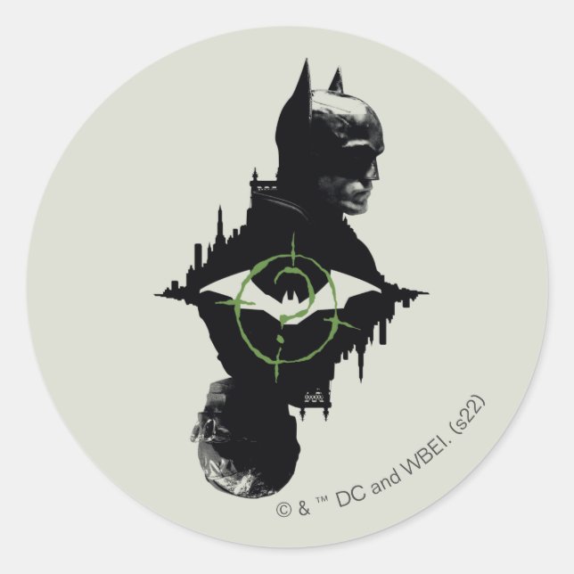 Sticker Rond Batman & The Riddler Dual Character Graphic (Devant)