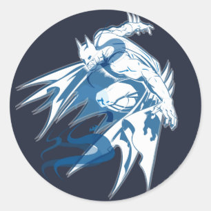 Sticker Rond Batman Water Tonal Collage