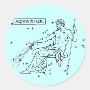 Sticker Rond Bâton Aquarius