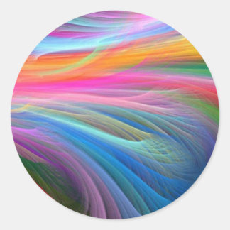 Sticker Rond bâton arc-en-ciel