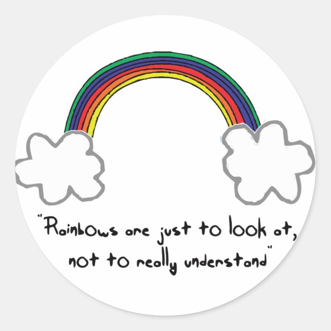 Sticker Rond bâton arc-en-ciel (Devant)