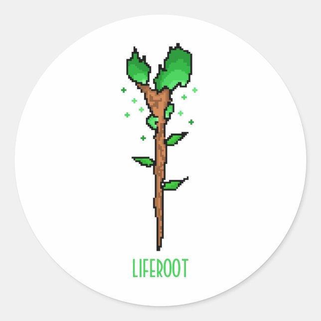 Sticker Rond Bâton de sorcier Liferoot Arme de fantasy (Devant)