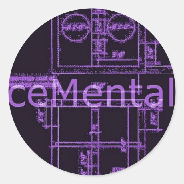 Sticker Rond bâton mental (Devant)