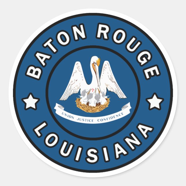 Sticker Rond Baton Rouge Louisiane (Devant)