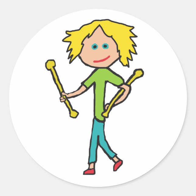 Sticker Rond Baton Twirling (Devant)