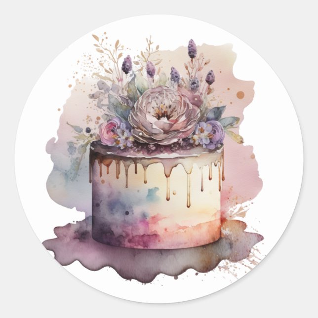 Sticker Rond Bâtonnets de gâteau magnifiques (Devant)