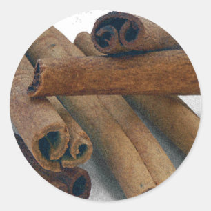 Sticker Rond Bâtons à cannelle